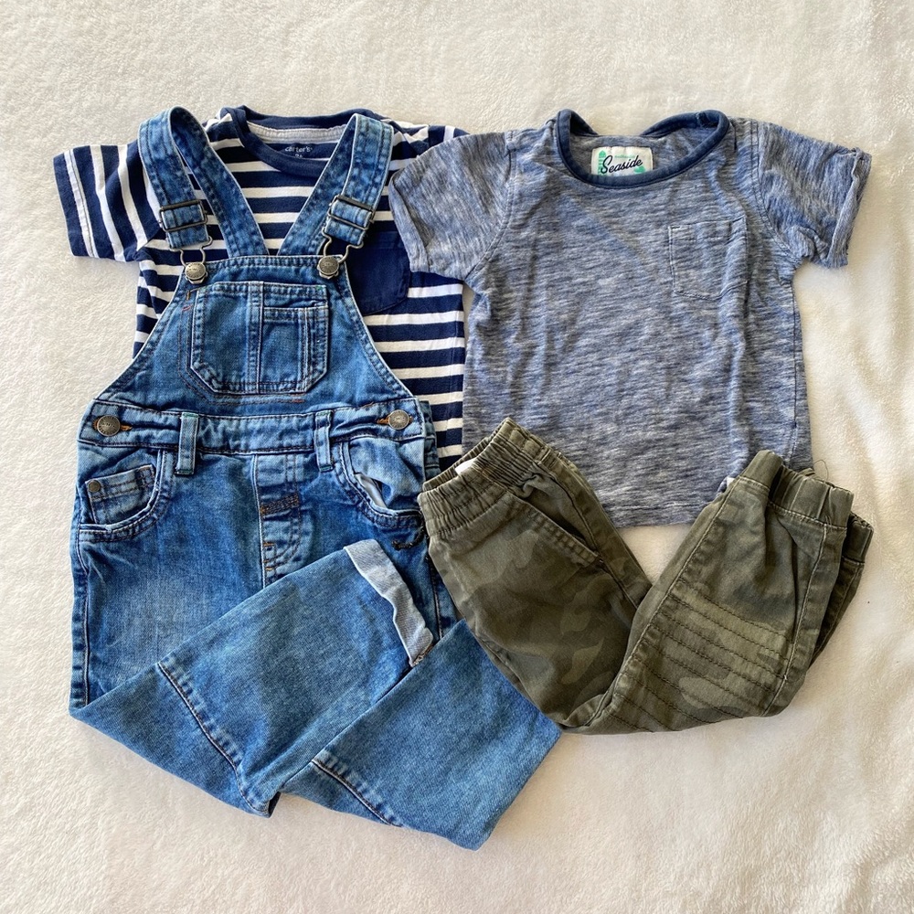 Coordinating Boys Bundle Lot of 4 T-shirts and Bottoms Size 3T
